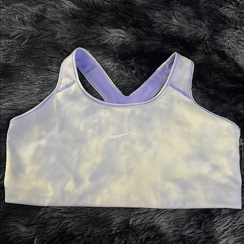 Nike Lavender and White Sports Bra